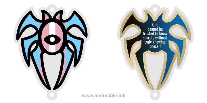 Preview of trans pride charm for the Dimir Guild