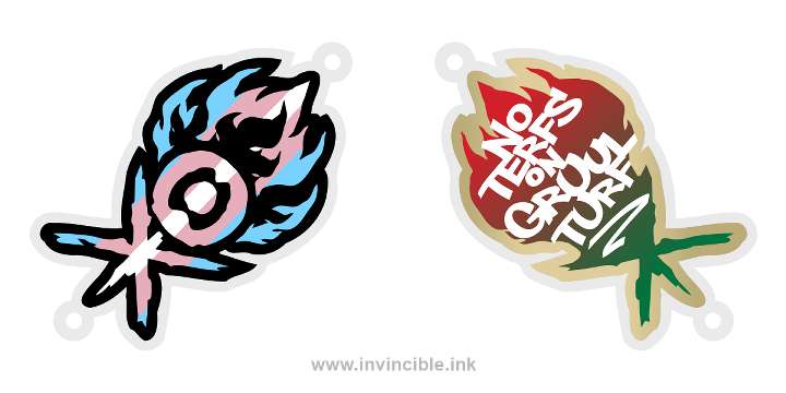 Preview of trans pride charm for the Gruul Guild