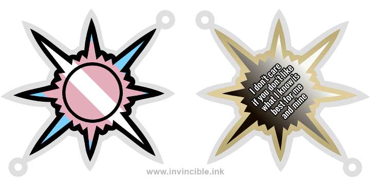 Preview of trans pride charm for the Orzhov Guild