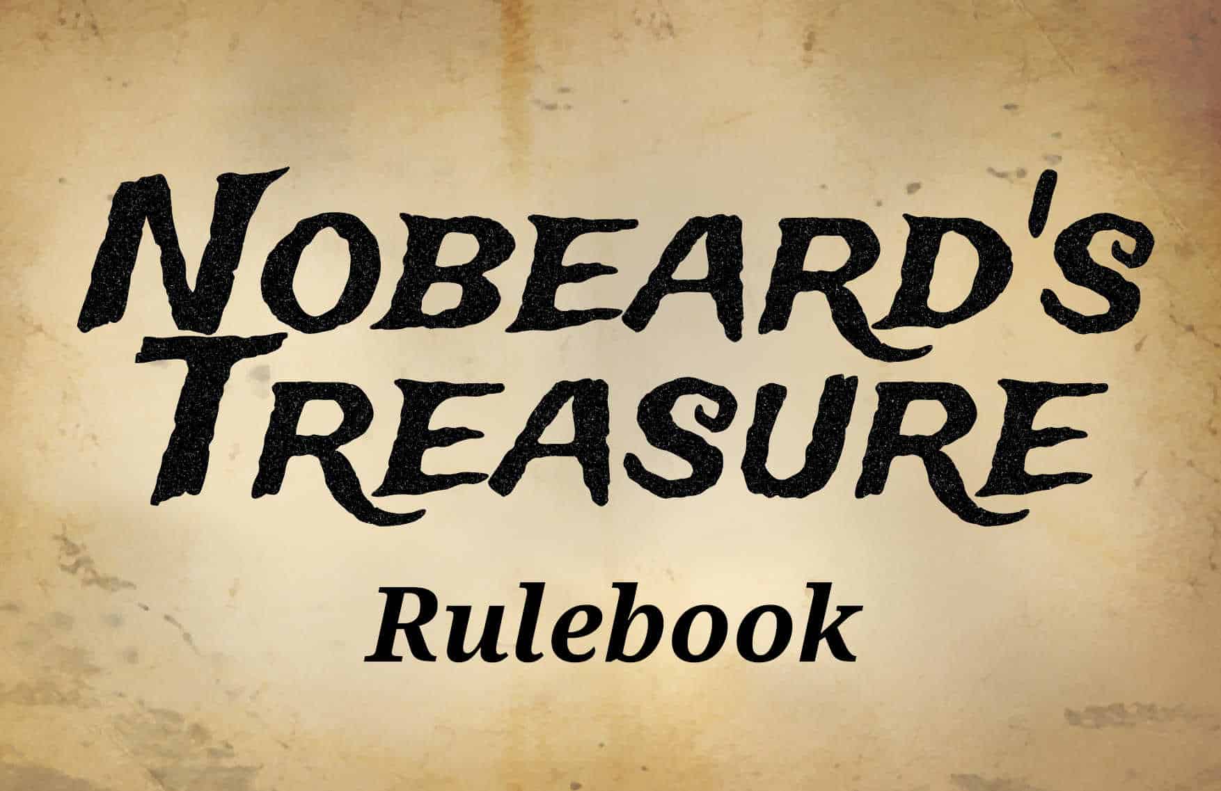 Nobeard's Treasure rulebook title