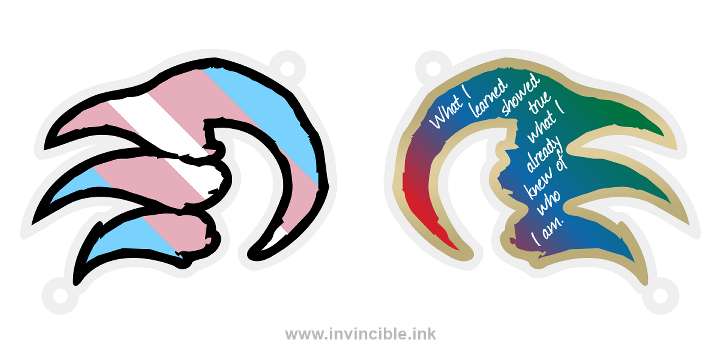 Preview of trans pride charm for the Temur wedge