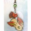 Acrylic charm Leafeon bean by Fox Lee - reverse side (shiny colour)
